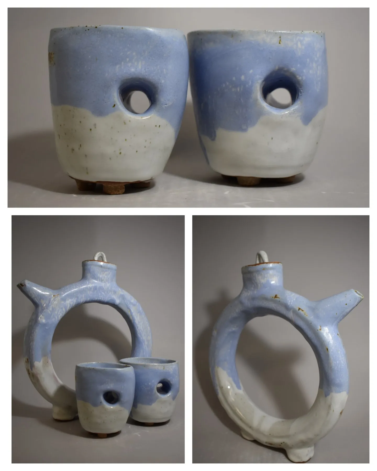 Handmade ceramic vessel with layered glaze — view 2