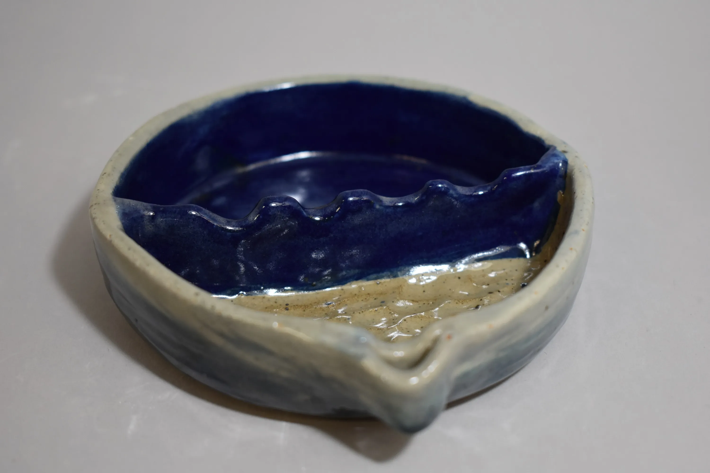 Handmade ceramic vessel with layered glaze — view 3