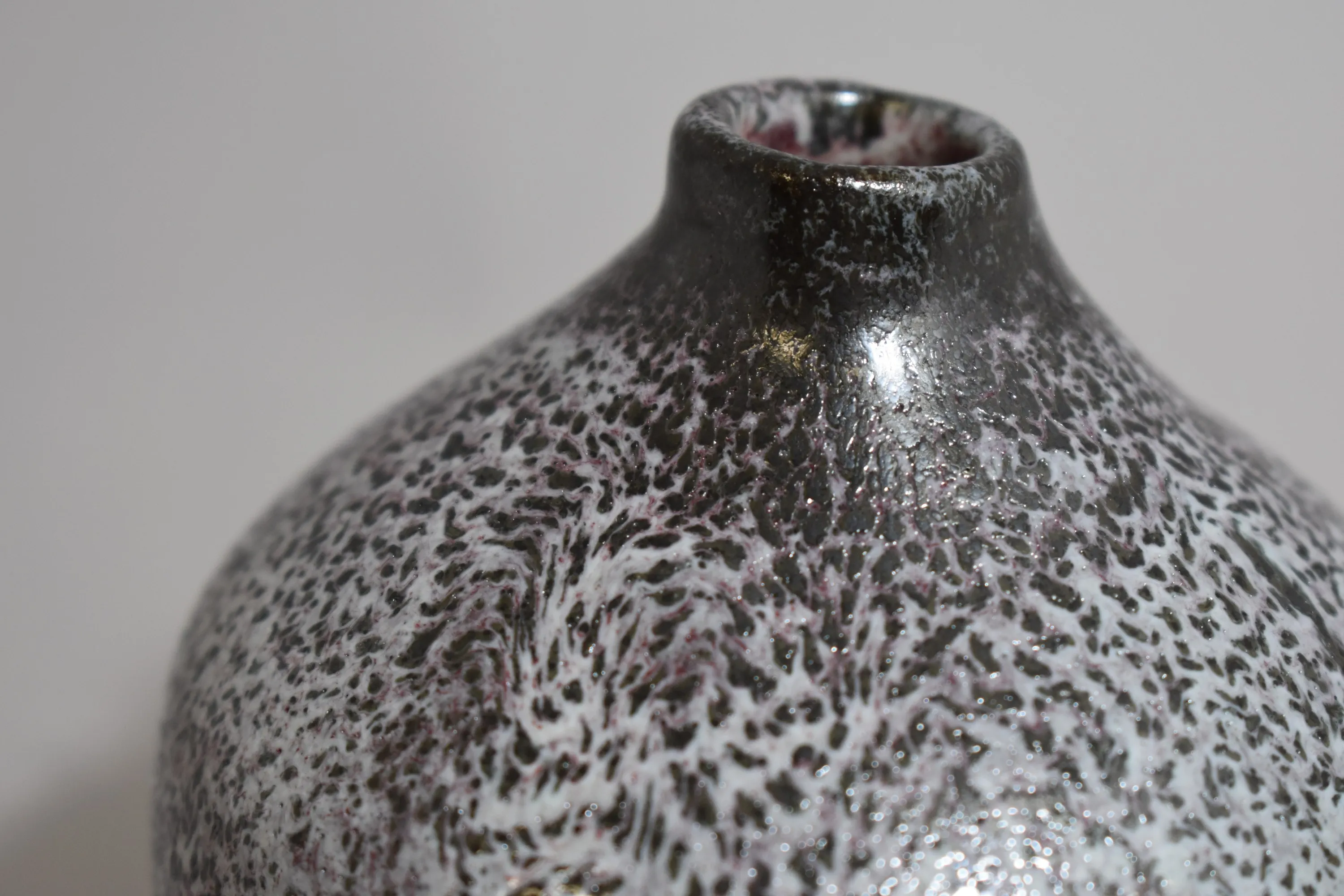 Handmade ceramic vessel with layered glaze — view 4