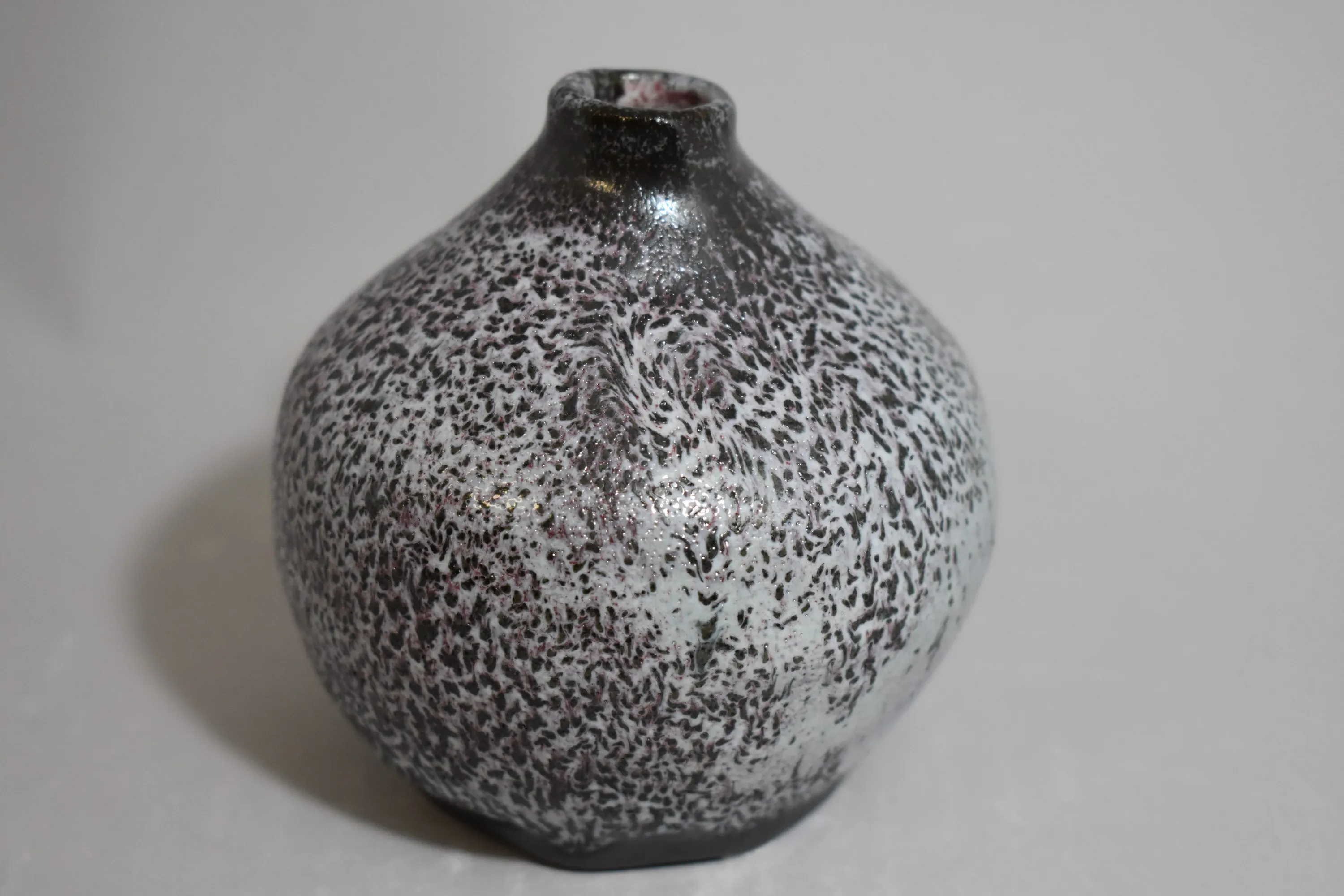 Handmade ceramic vessel with layered glaze — view 6