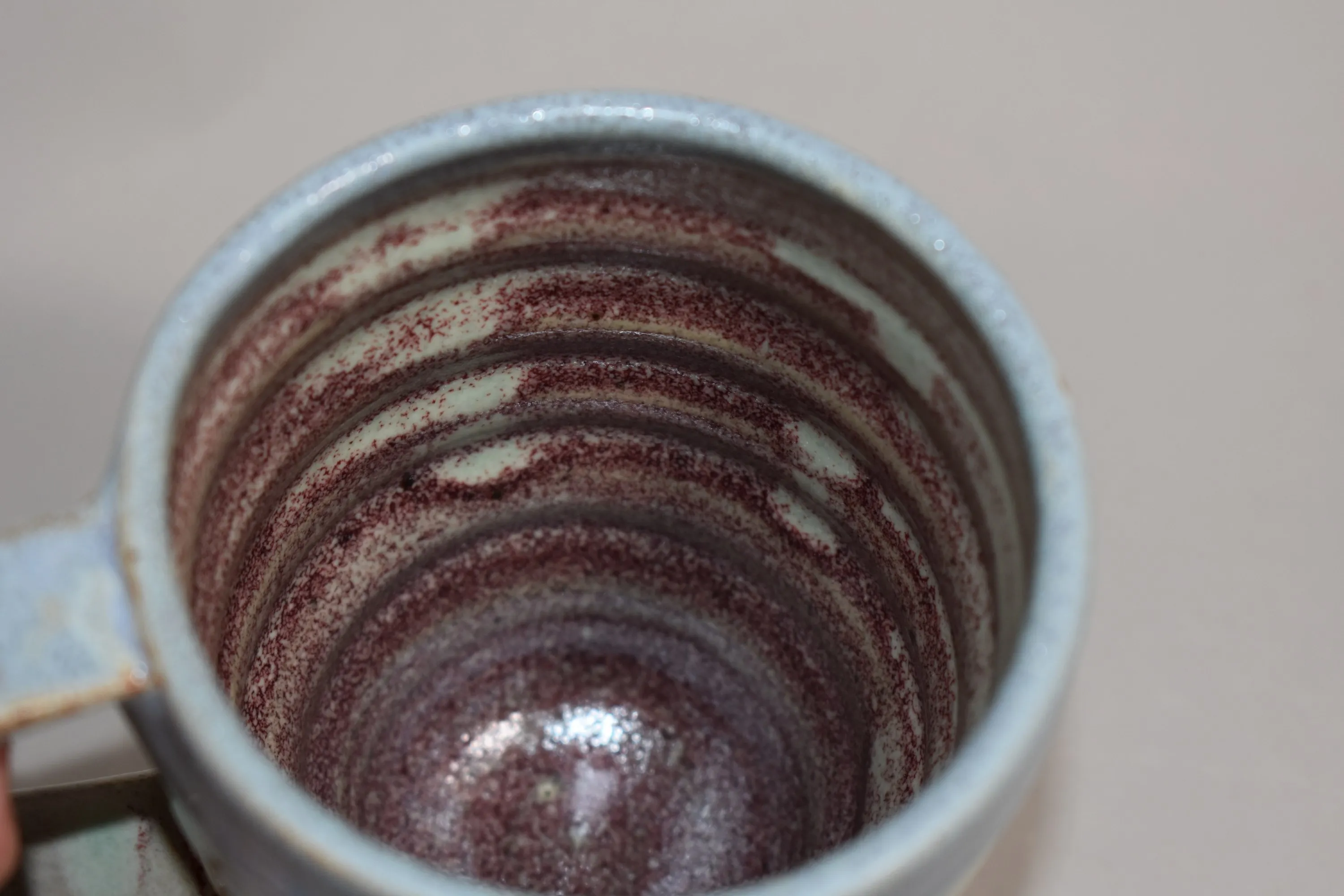 Handmade ceramic vessel with layered glaze — view 7