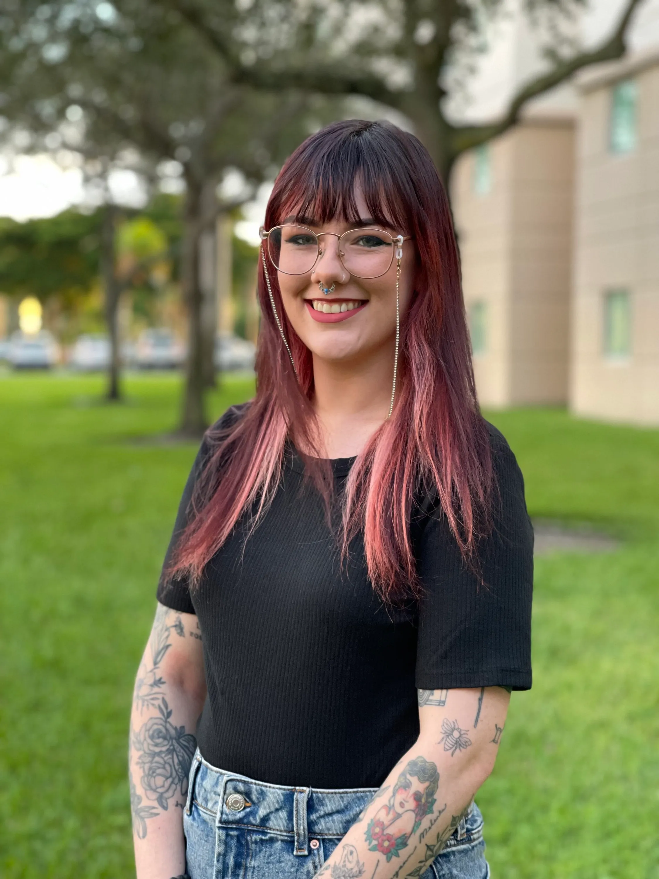 Portrait of Devyn DeAngelis outdoors